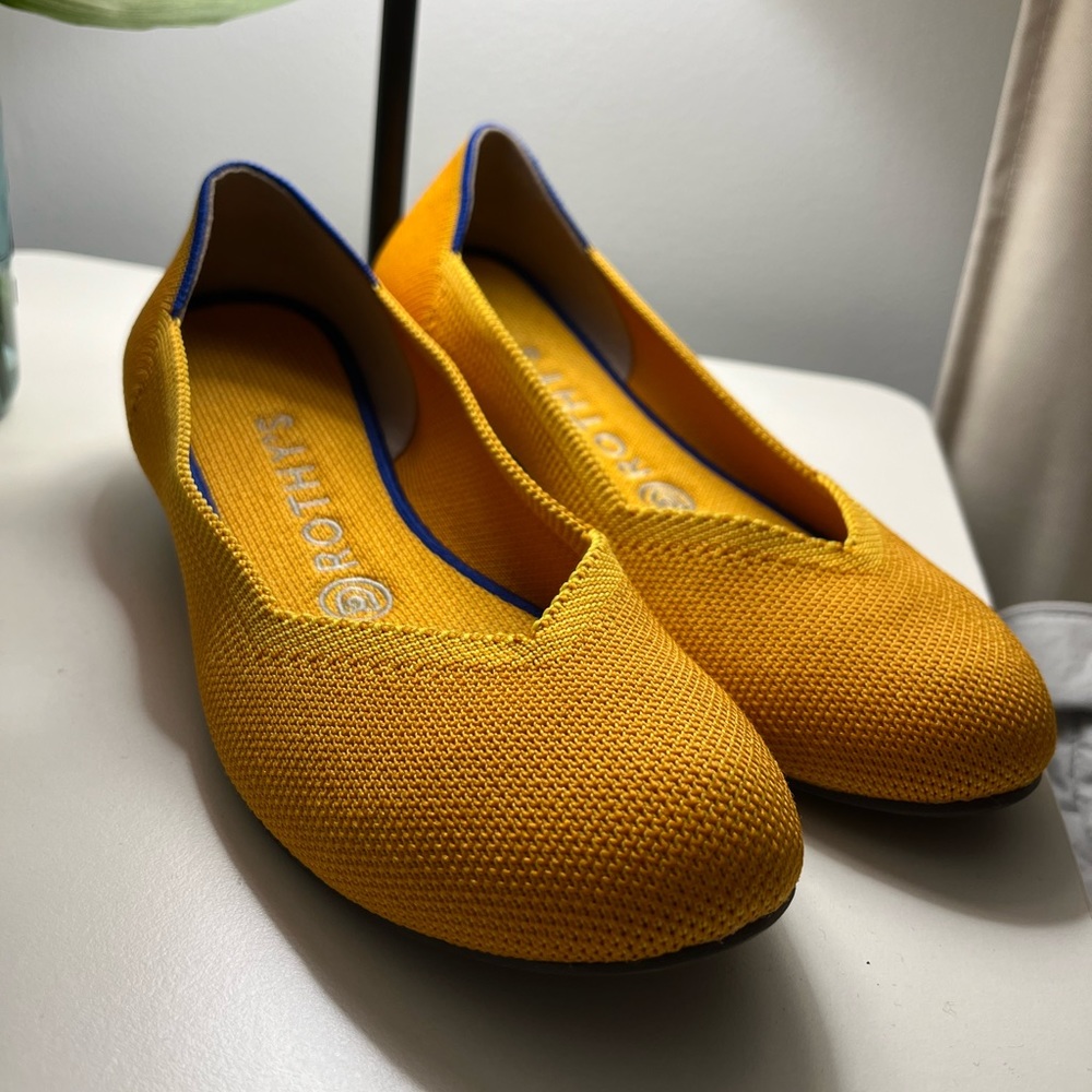 Rothy’s Flat 6.5 In Retired Lemon Drop- Like New! - image 1